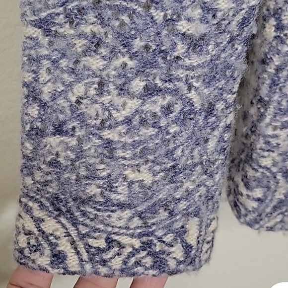 Anthropologie Angel of the North sweater wool knit paisley jacket Medium - Picture 6 of 12